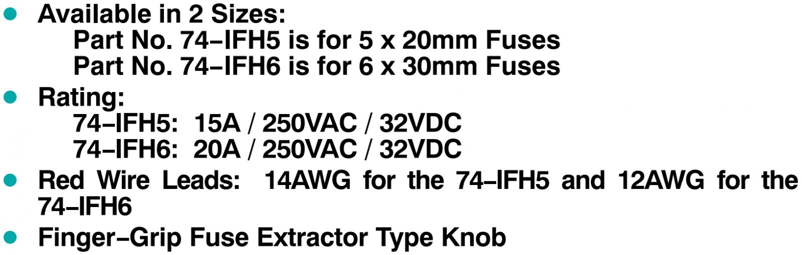 בית פיוז על כבל NTE ELECTRONICS